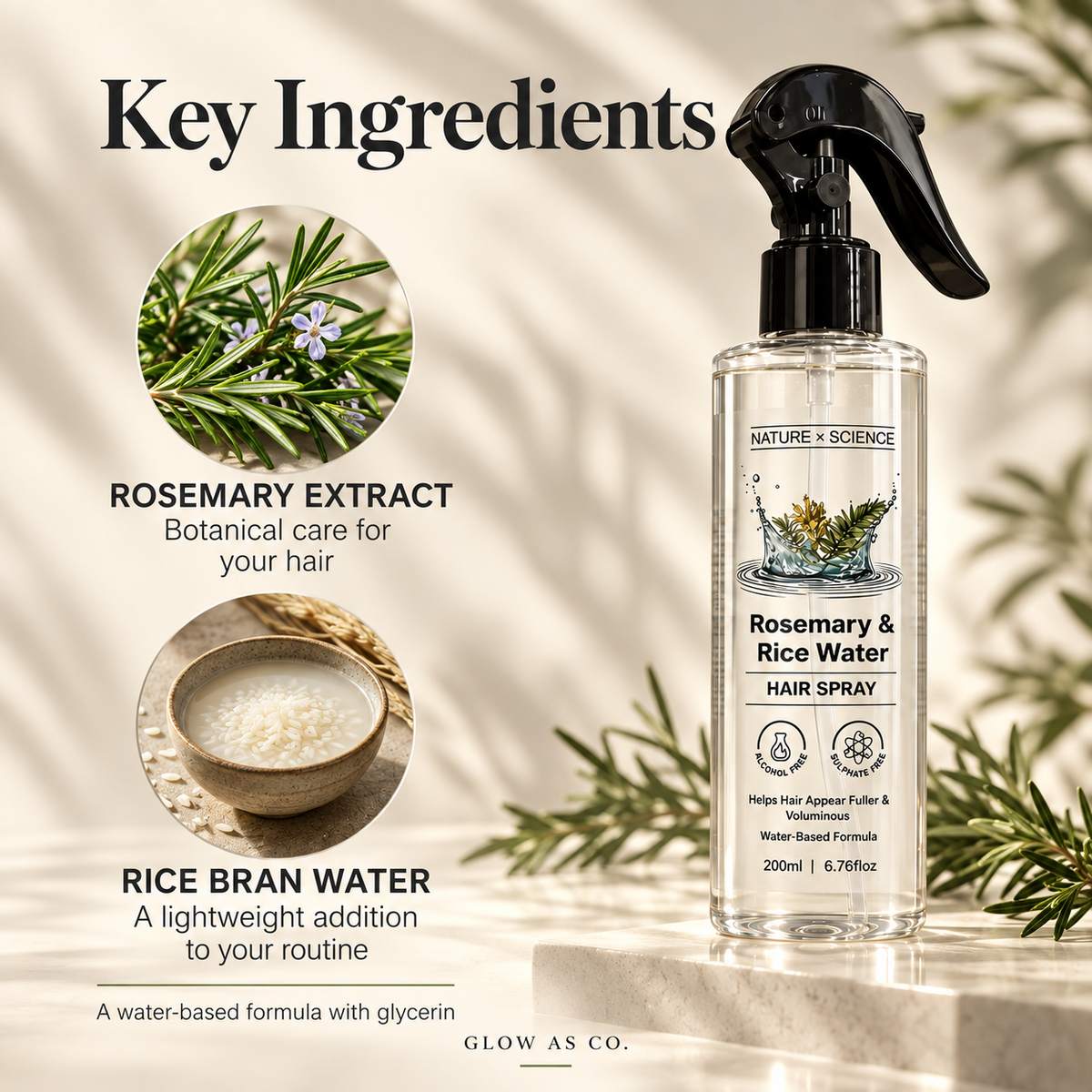 Rosemary & Rice Water Hair Mist